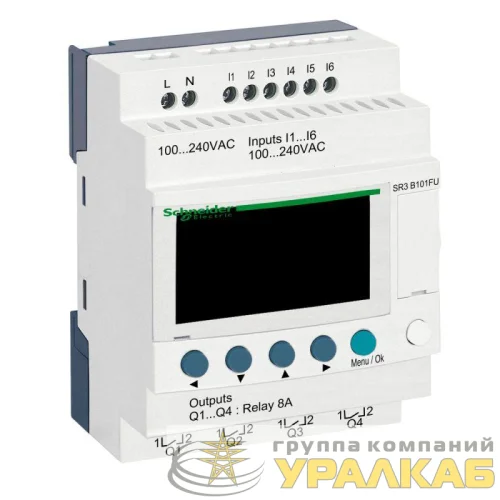 Реле ZELIO LOGIC 6ВХ/4ВЫХ 100-240V SchE SR3B101FU детальная картинка