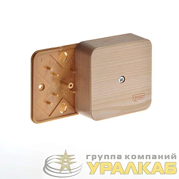 Коробка универсальная для кабель-каналов 80х80х25 сосна (светл. основа) IP40 Ruvinil 65005-27М