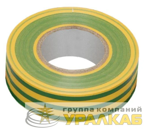 Изолента ПВХ 0.13х15мм (рул.20м) желт./зел. IEK 
