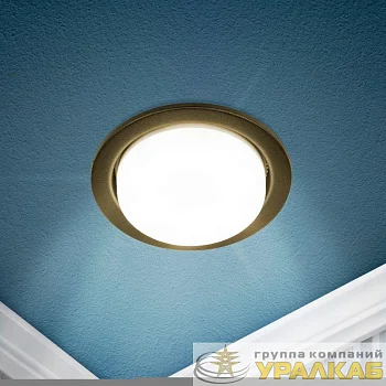 Светильник точечный KL70 SBK GX53 встраив. черн. матов. ЭРА 