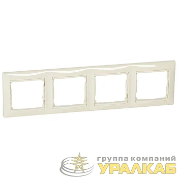 Рамка 4-м Valena горизонт. сл. кость (DIY-упак.) Leg 695634