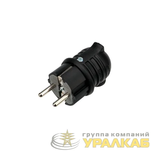 Вилка угловая влагозащ. с/з 16А IP44 каучук Rexant 111-003 детальная картинка