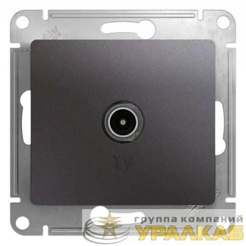 Розетка телевизионная оконечная TV 1-м СП Glossa 1дБ механизм графит SE 