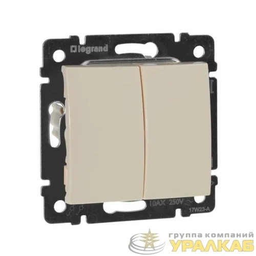 Выключатель 2-кл. СП Valena 10А IP31 250В механизм сл. кость IEK 