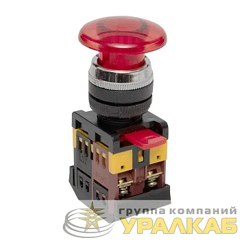 Кнопка "Грибок" AELA-22 NO+NC 220В с подсветкой красн. PROxima EKF pbn-aela-1r-220