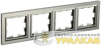 Рамка 4-м BRITE РУ-4-БрШ шампань IEK BR-M42-K37