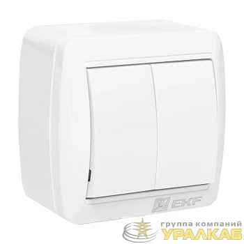 Выключатель 2-кл. ОП Владивосток 10А IP54 бел. PROxima EKF EQR16-023-30-54 Выключатель 2-кл. ОП Владивосток 10А IP54 бел. PROxima EKF EQR16-023-30-54