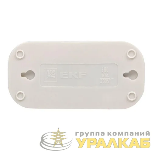 Колодка удлинителя 2-м без заземл. 10А Эксперт 2.2кВт EKF AKB10-2 детальная картинка