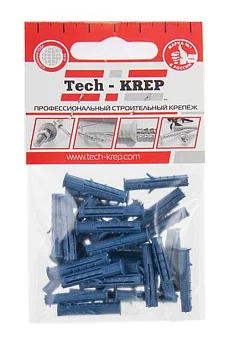 Дюбель распорный Чапай 5х30 шипы+усы полипропилен (уп.35шт) пакет Tech-Krep 