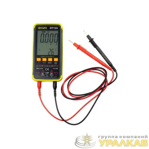 Мультиметр смарт цифровой DT133 встроен. фонарь ФАZА 