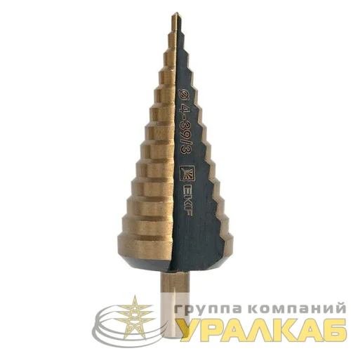 Сверло ступенчатое ST-4-39/3 HSS 13 ступ. EKF ST-4-39/3 детальная картинка
