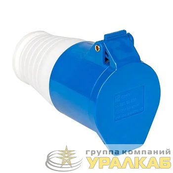 Розетка кабельная 32А 220В 2P+E IP44 (223) EKF ps-223-32-220