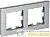 Рамка 2-м BRITE РУ-2-1-БрА металл алюм. IEK BR-M22-M-K47
