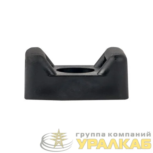 Площадка под хомуты (22х16) с монтажным отверстием М4 черн. (уп.100шт) PROxima EKF 