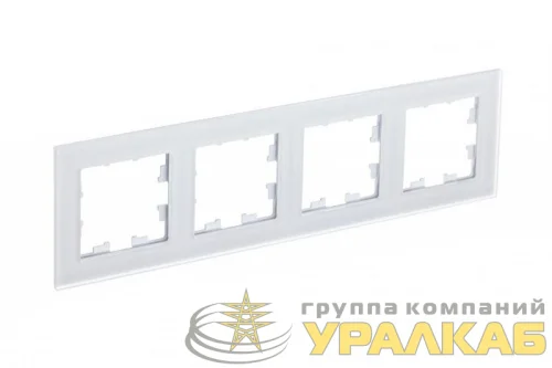 Рамка 4-м AtlasDesign Nature матов. стекло бел. SE ATN330104 детальная картинка