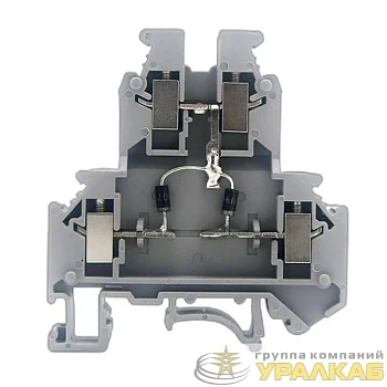 Клемма со встроенным диодом винтовой зажим 4 точки подключения 4кв.мм сер. DKC 