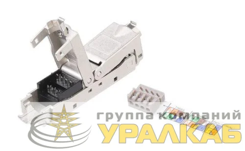 Адаптер проходной (coupler) IDC кат.6 полный экран CA3-IDC-C6-SH-F-SL Hyperline 431372 детальная картинка