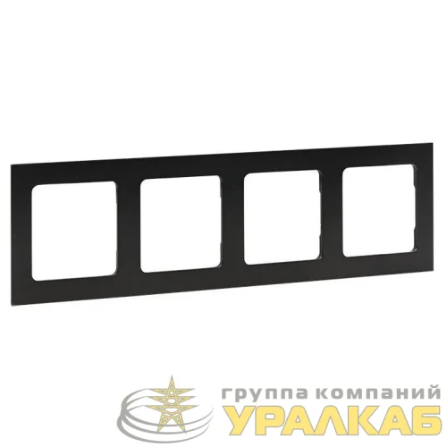 Рамка 4-м Стокгольм металл. черн. PROxima EKF EZM-G-305-10 детальная картинка