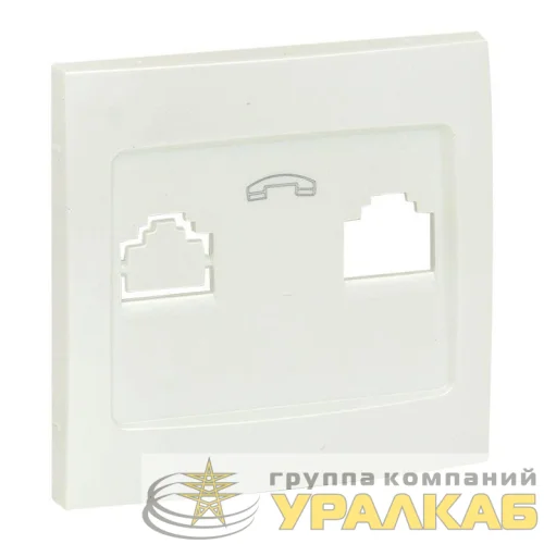 Панель лицевая Валенсия для 1-м розетки Phone жемчуж. PROxima EKF EST01-L-034-50 детальная картинка