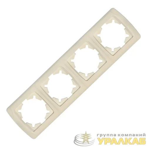 Рамка 4-м Маргарита горизонт. сл.кость (ivory) UNIversal 