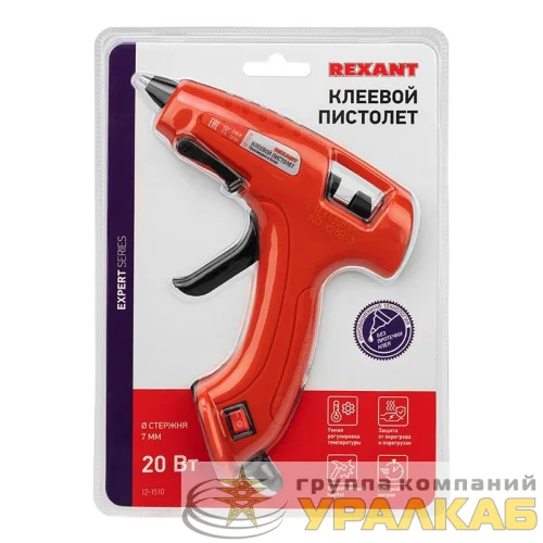 Пистолет клеевой 20Вт ЭКСПЕРТ (блист.) Rexant 12-1510 детальная картинка