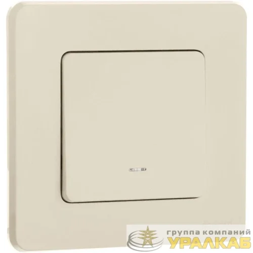 Переключатель 1-кл. Inspiria 10А IP20 250В 10AX с подсветкой/индикацией механизм сл. кость IEK 