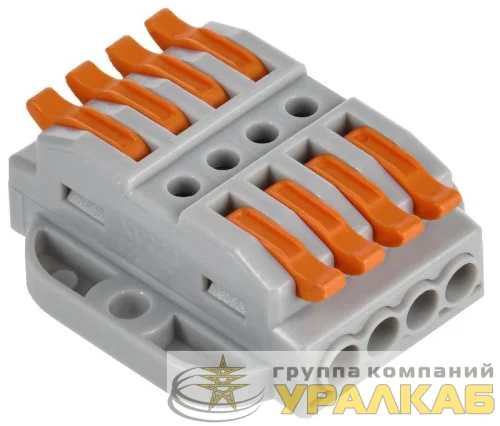 Клемма строительно-монтажная СМК 222-4144P (уп.4шт) IEK 