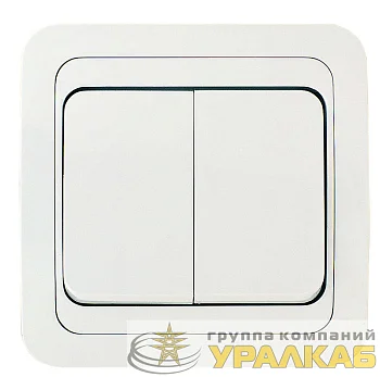 Выключатель 2-кл. СП Mimoza 10А IP20 бел./бел. Makel 12003