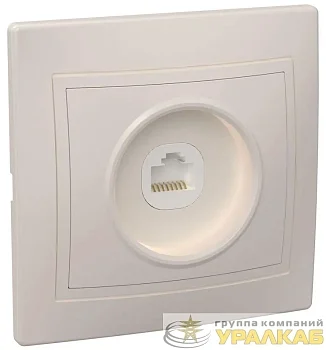 Розетка компьютерная 1-м СП Кварта РК10-ККм IP20 крем. GENERICA 