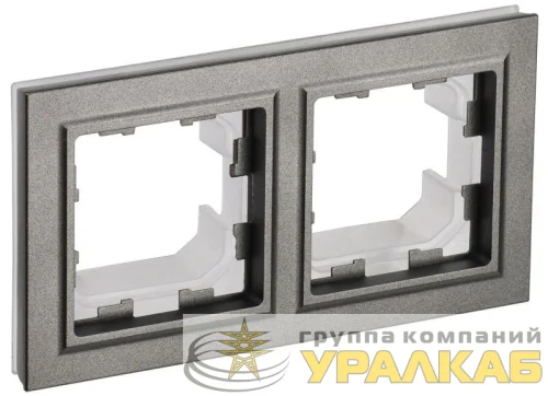 Рамка 2-м IP44 BRITE РУ-2-БрШ-44 шампань IEK BR-M22-44-K37 детальная картинка