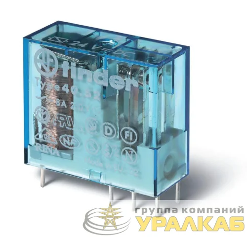 Реле миниатюрное 2CO 8А кат. 24В AC FINDER 