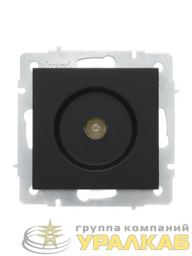 Розетка телевизионная оконечная TV 1-м СП Vesna механизм черн. бархат LEZARD 742-4288-130 детальная картинка