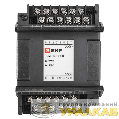 Модуль дискретного вывода REMF 16 PRO-Logic EKF REMF-D-16Y-R детальная картинка
