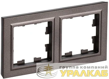 Рамка 2-м IP44 BRITE РУ-2-БрТБ-44 бронза IEK BR-M22-44-K45