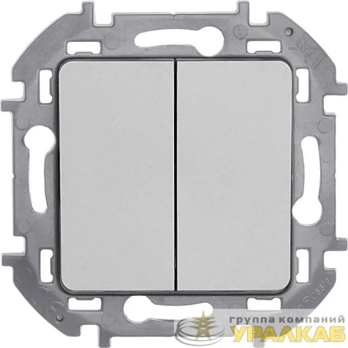 Выключатель 2-кл. Inspiria 10А IP20 250В 10AX механизм алюм. IEK 