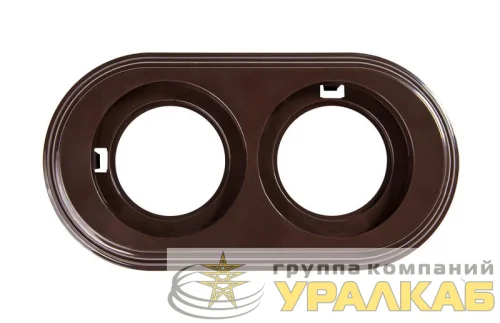 Рамка 2-м Лизетта ретро ABS-пластик корич. Bironi BF1-620-22 детальная картинка