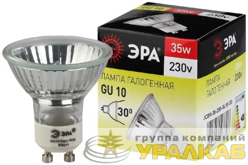 Лампа галогенная GU10-JCDR (MR16) -35W-230V ЭРА C0027385 детальная картинка