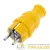 Вилка прямая влагозащищенная с заземл. 16А. IP44 каучук желт. Rexant 