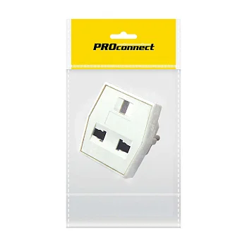 Переходник сетевой "КВАДРАТ" бел. (инд. упак.) PROCONNECT 