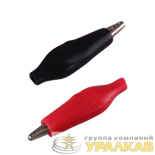Зажим "крокодил" 5А 40мм в изоляторе (пакет Боб) (уп.2шт) Rexant 16-0001-9 детальная картинка