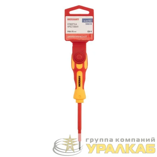 Отвертка "Электрика" PH0 75мм REXANT 12-4715 детальная картинка