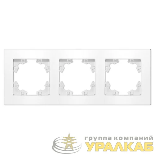 Рамка 3-м Афина универс. бел. Universal A0045 детальная картинка