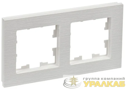 Рамка 2-м BRITE РУ-2-Бр бел. рифленый IEK BR-M22-51-K01 детальная картинка