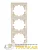 Рамка 3-м Mira вертикал. крем. LEZARD 