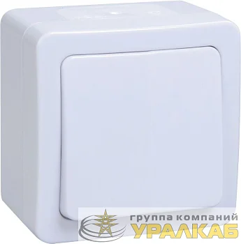 Переключатель проходной 1-кл. ОП Гермес Plus 10А IP54 ВСп20-1-0-ГПБ бел. IEK EVMP12-K01-10-54-EC