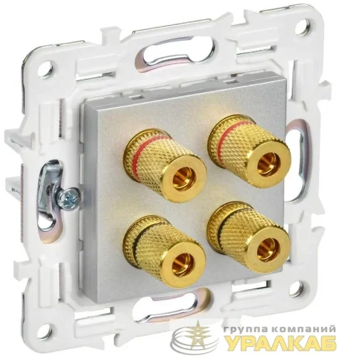Аудиорозетка 4-м SKANDY SK-A01S серебр. IEK 