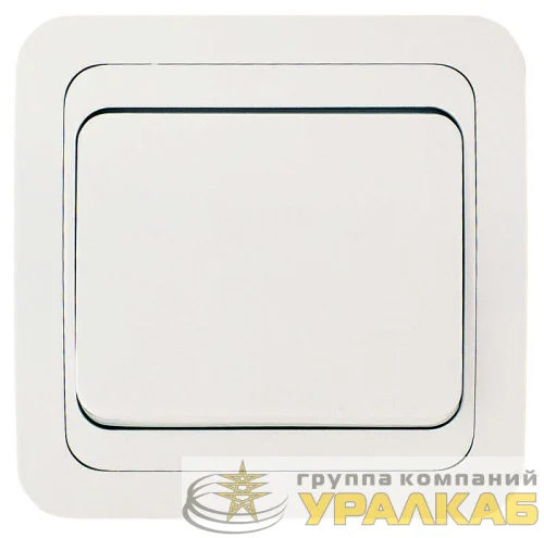 Выключатель 1-кл. СП Mimoza 10А IP20 бел./бел. Makel 12001 детальная картинка