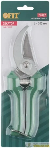 Секатор режущие кромки внахлест лезвия нерж. сталь пластиковые ручки 205мм FIT 