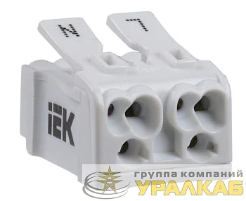 Клемма пружинная соединительная КСП2-L+N IEK UKZ-B06-2P-F0-E0-10