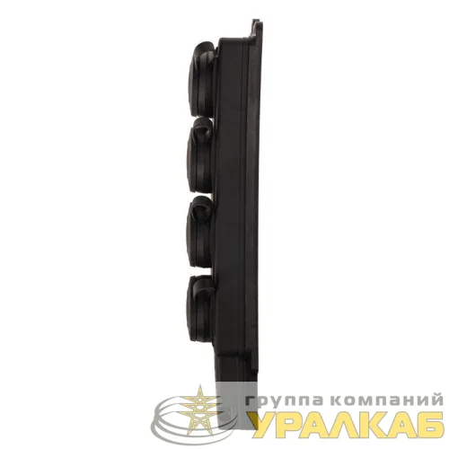 Колодка удлинителя 4-м 16А IP44 230В 2P+PE влагозащ. каучук PROCONNECT 111-114-4 детальная картинка